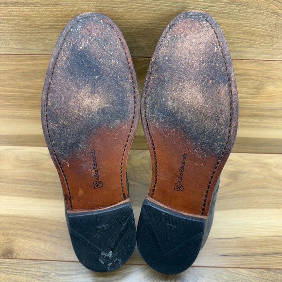 Allen Edmonds Barrett Suede Mens 10.5 D Cap Toe Lace Up...